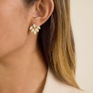 18K Gold Plated Leaf Stud Earrings